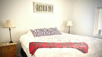 2 bedrooms, iron/ironing board, travel crib, WiFi