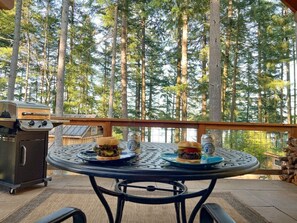 Outdoor dining - Lakeside Cabin in the Trees with Views and Hot Tub (Lummi Island)
