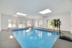 Indoor pool, a heated pool