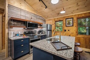 Coffee/tea maker, fridge, microwave, oven - Cozy Cabin w/ Hot Tub + Fire Pit + Arcade (Sevierville)