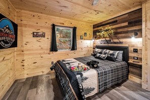 1 bedroom, iron/ironing board, free WiFi, bed sheets - Cozy Cabin w/ Hot Tub + Fire Pit + Shuffle Board (Sevierville)