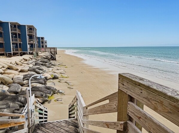 On the beach, beach towels