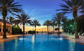 A heated pool