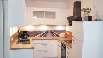 Fridge, oven, stovetop, dishwasher