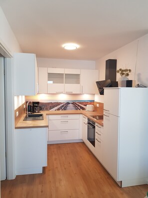 Fridge, oven, stovetop, dishwasher