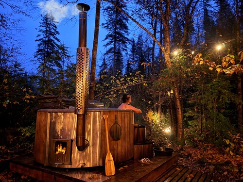 Spa, Sauna & Rivière - Havre de Paix rustique