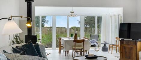 TV, fireplace, stereo