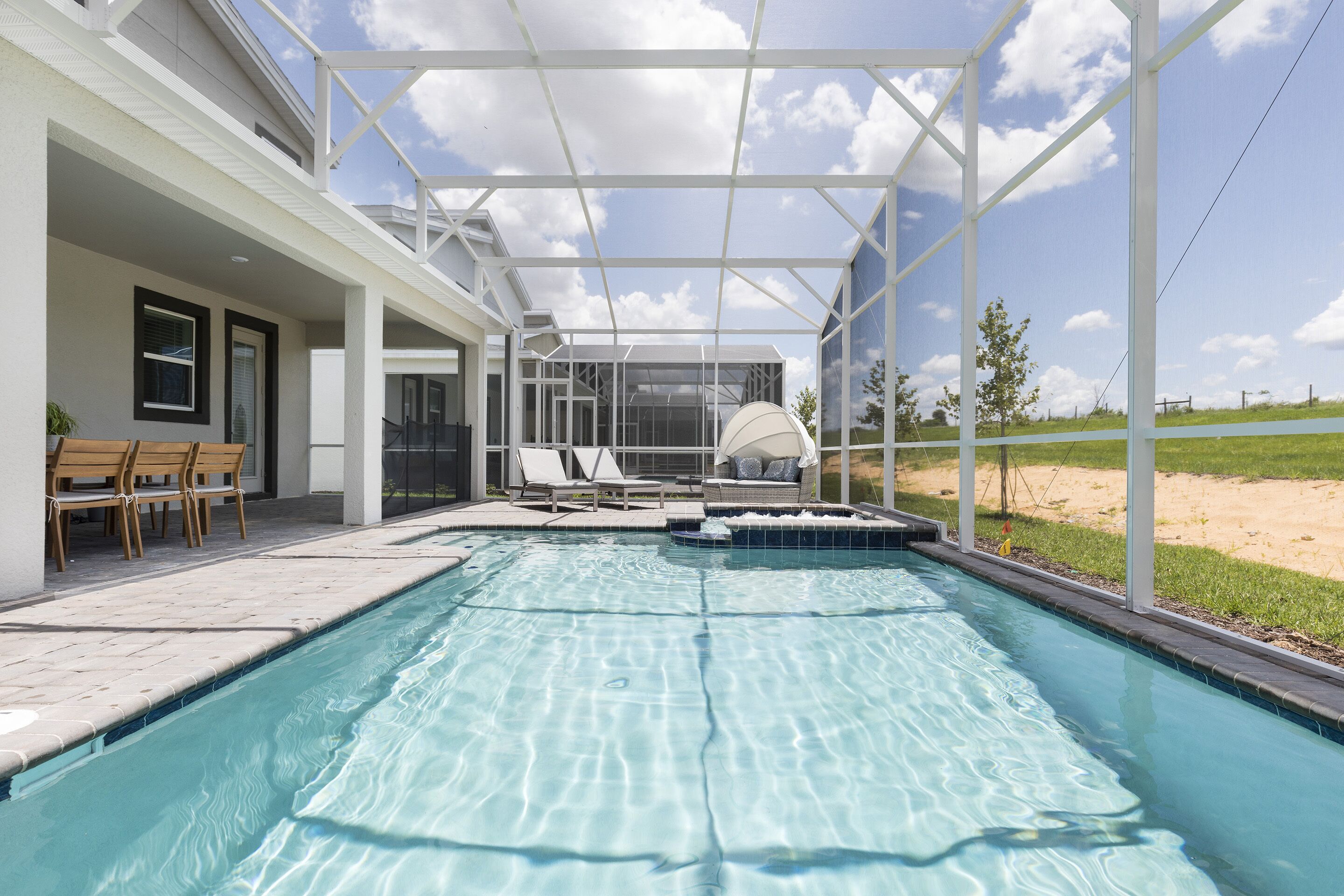 Outdoor pool, a heated pool