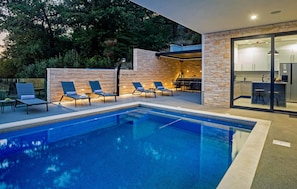 A heated pool