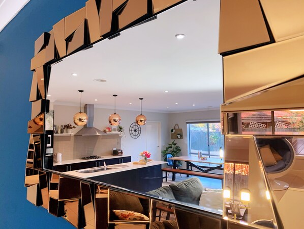 Comfort House | Living area | 65-inch LED TV with cable channels, TV - Designer Decor Home 8Bed WilliamsLanding (Williams Landing)