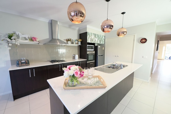 Electric kettle, high chair, dining tables