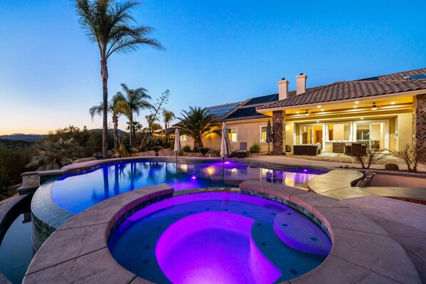 Outdoor pool, a heated pool