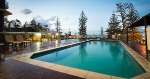 Outdoor pool, a heated pool