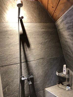 Bathtub, hair dryer, bidet, towels