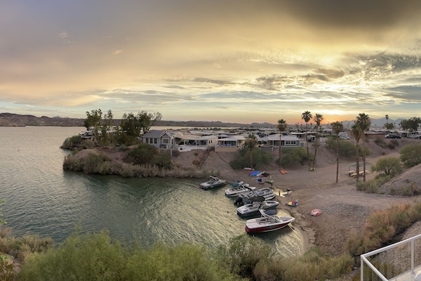 Lakeside view from second floor deck.