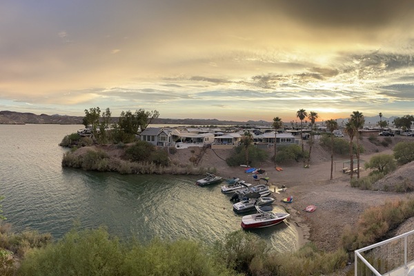 Lakeside view from second floor deck.