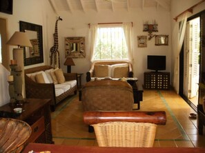 Villa, 3 Bedrooms, Smoking, Private Pool | Living area | Books - Charming Caribbean Style Villa Near Superb Beach (Las Terrenas)