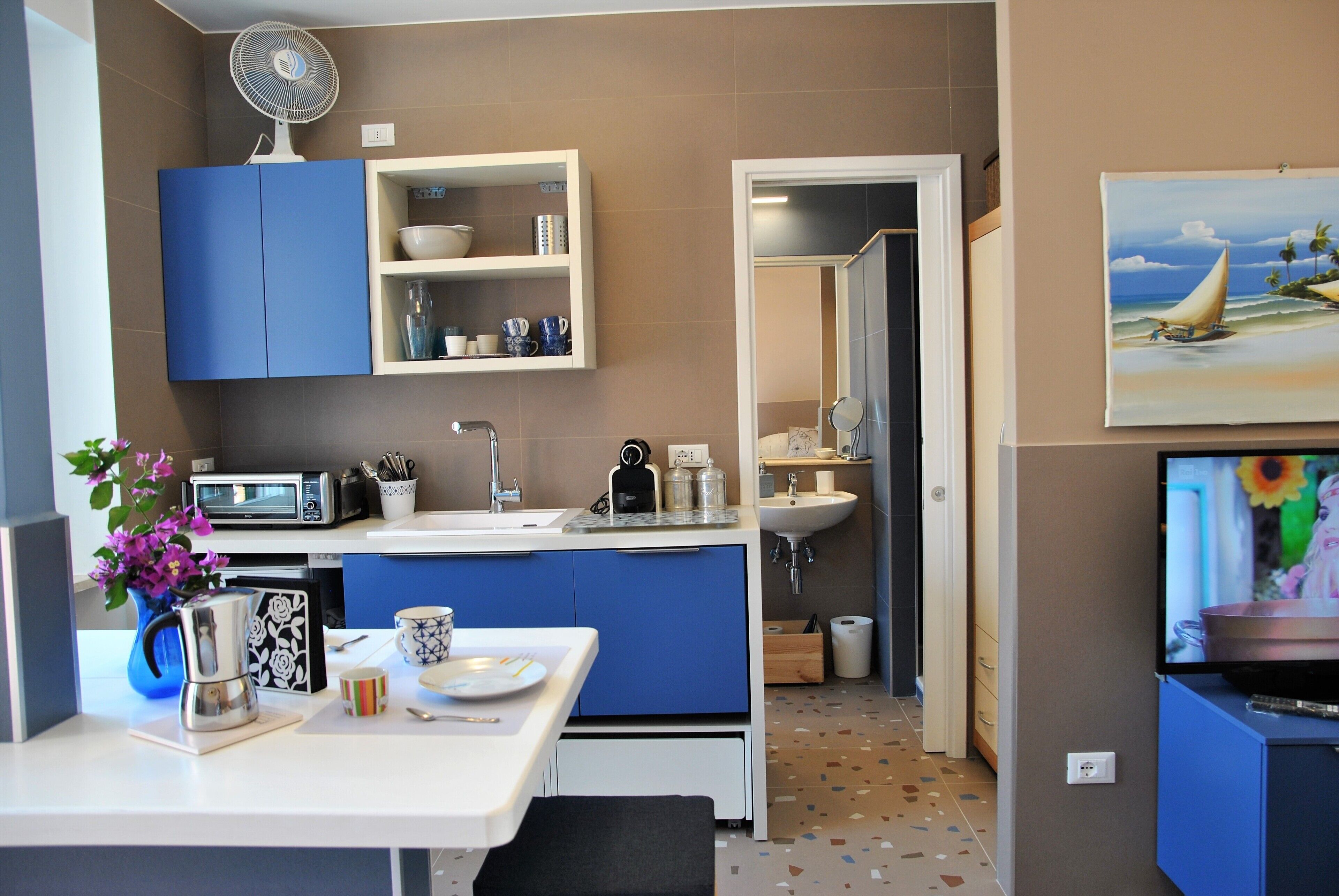 Ferienhaus, 1 Schlafzimmer, Raucher, Balkon | Badezimmerausstattung