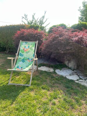 Quarto, 1 quarto, terraço, vista para o jardim | Área de estar
