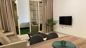 Living room - Modern Chickee 1 Bedroom Apartment Al Barsha 1 (Dubai)