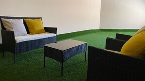 Living room - Modern Chickee 1 Bedroom Apartment Al Barsha 1 (Dubai)