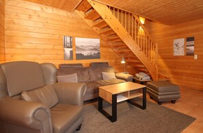 Ferienhaus, 2 Schlafzimmer, Terrasse | Wohnbereich