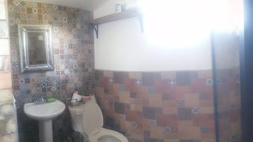 Room, 1 Bedroom, Accessible, Patio | Bathroom shower