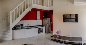 Apartment, 2 Bedrooms, Balcony, Pool View | Living area