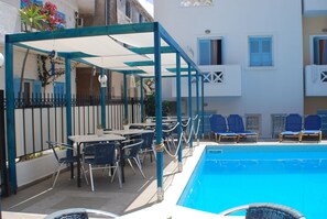 Studio, Multiple Bedrooms, Balcony, Garden View | Terrace/patio - Studio 70meters From The Beach And The Towncenter (Malevizi)