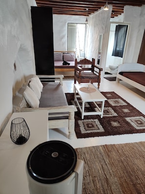 Apartment, 1 Bedroom, Smoking, Balcony | Living room - Pyrgi Artemis Place Appartment With Balcony (Mykonos)