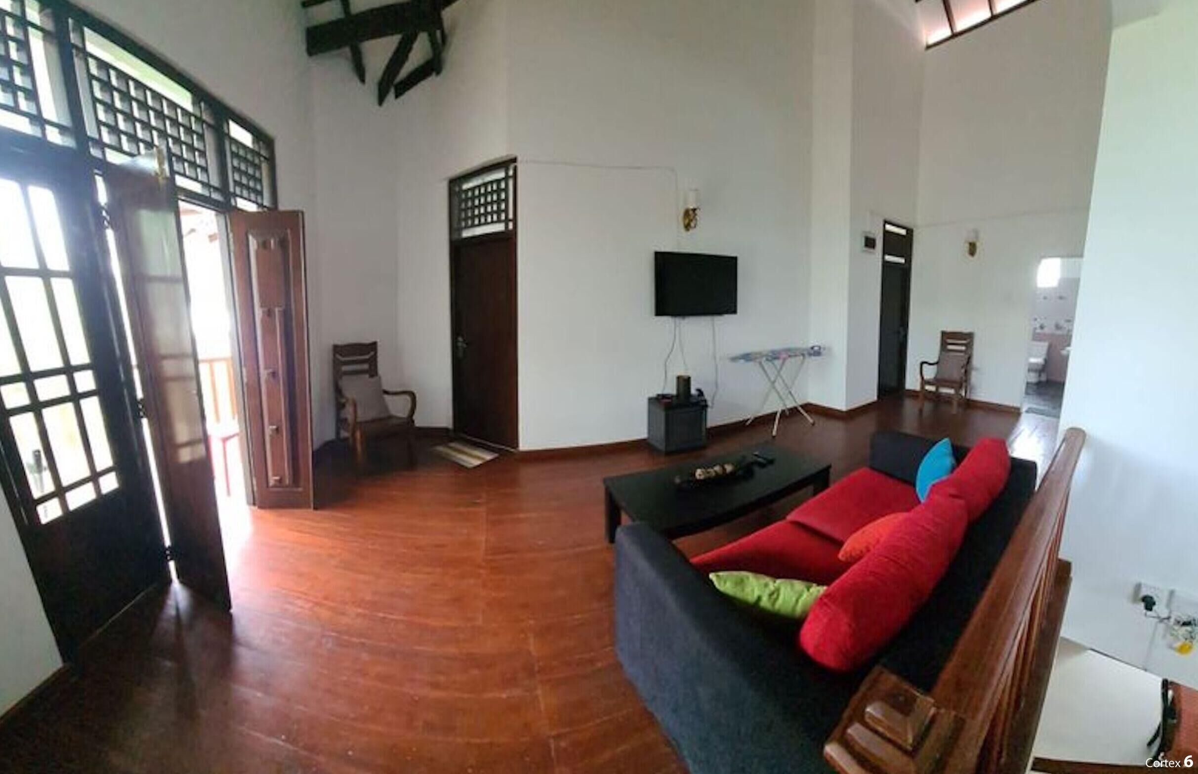 Felles sovesal, 1 soverom, balkong, hageutsikt | Oppholdsområde