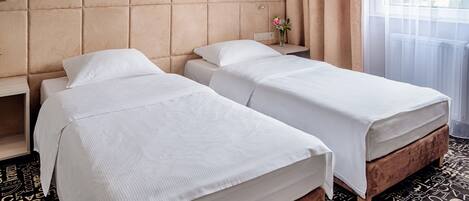 Camera Standard con 2 letti singoli | Ferro/asse da stiro, Wi-Fi gratuito, lenzuola