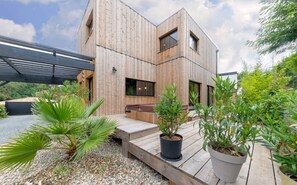Terrace/patio - Magnificent wooden villa in Lacanau port (Lacanau)
