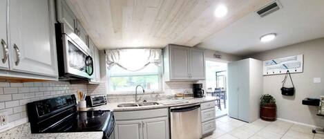 Fridge, microwave, coffee/tea maker