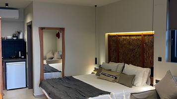 Quadrupla Deluxe, 1 camera da letto, vista spiaggia | Biancheria da letto di alta qualità, materassi in memory foam