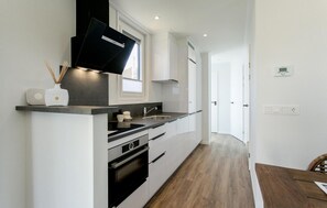 Kühlschrank, Mikrowelle, Herdplatte, Geschirrspüler