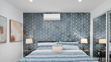 1 slaapkamer, een bureau, een strijkplank/strijkijzer, gratis wifi
