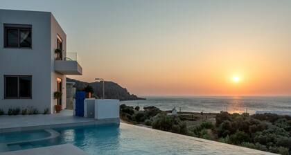 Luxury villa Oxygen in Sfinari with sunset views