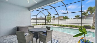 Large 1 story home in Babcock Ranch with heated saltwater pool home with hot tub