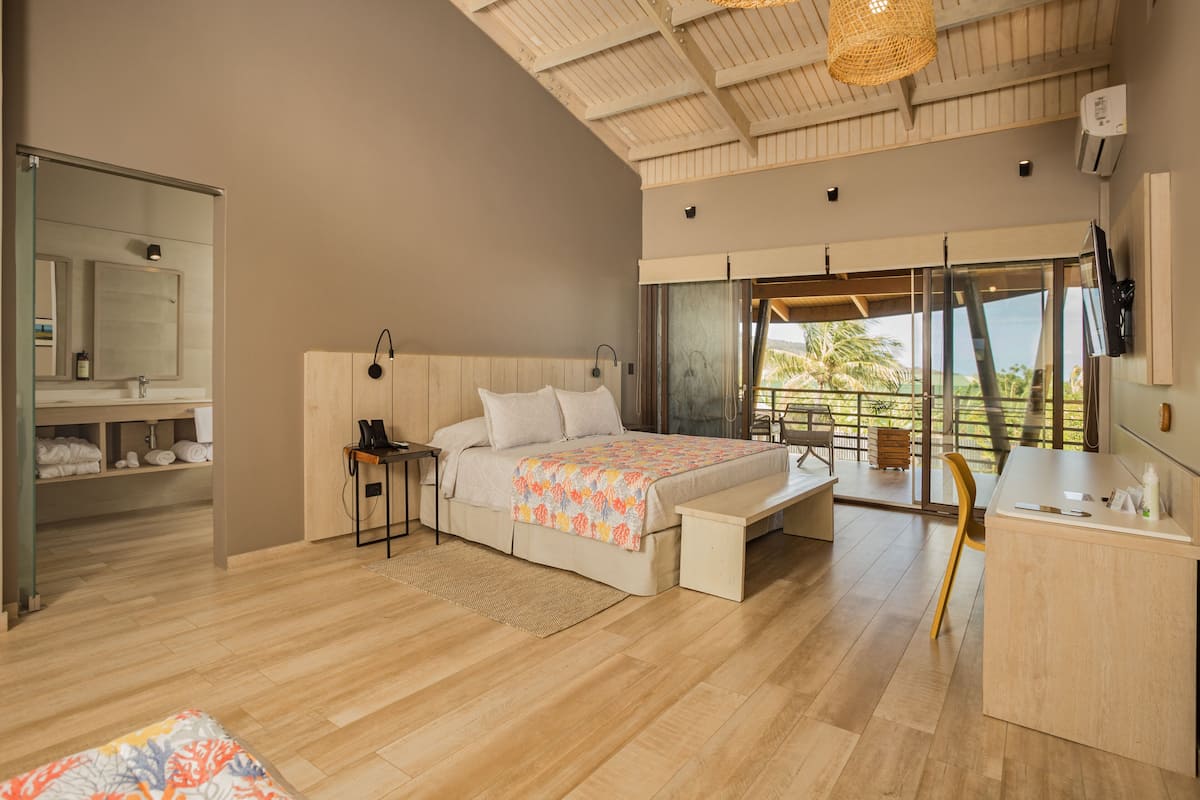 Familie driepersoonskamer | 1 slaapkamer, luxe beddengoed, pillowtop-bedden, een kluis op de kamer