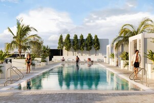 Outdoor pool, open 7:00 AM to 6:00 PM, pool cabanas (surcharge)