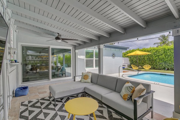 Piscina all'aperto, una piscina riscaldata