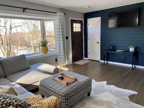 Cheerful two bedroom home in quiet neighborhood. Sun Porch ~ Patio ~  Large yard