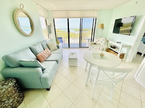 Premier Condo, 1 King Bed with Sofa bed | Living area | 38-inch flat-screen TV with cable channels, TV