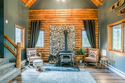 Beautiful Log Cabin Tucked Away on 5 Acres