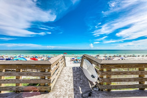 Dog-friendly, Gulf-view home with pool, decks, WiFi, & WD - walk to beach