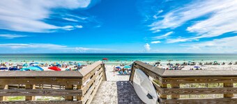 Dog-friendly, Gulf-view home with pool, decks, WiFi, & WD - walk to beach