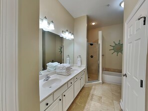 Hair dryer, towels