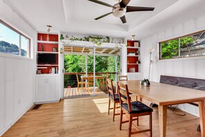 Dining - Cozy Midtown retreat with skyline views, private yard, deck, firepit, & W/D (Atlanta)