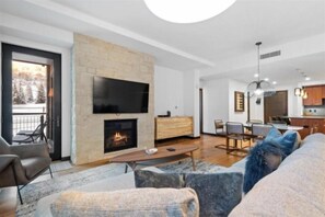 Condo (The Lion Vail 2 Bedroom) | Living room | TV, fireplace - The Lion Vail 2 Bedroom (Vail)